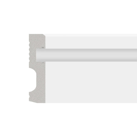 DutchLine - Rechte Plint Voor Ledstrip - Wit - 100x18x2250mm