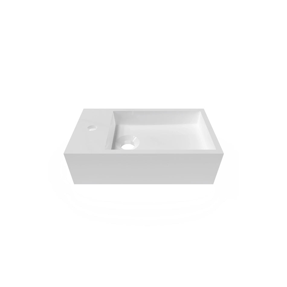 DutchLine - Solid.Surface Fontein - Glans Wit Links - 360x180x120mm