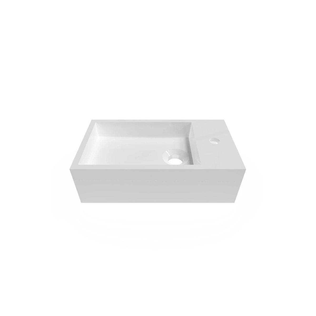 DutchLine - Solid.Surface Fontein - Glans Wit Rechts - 360x180x120mm