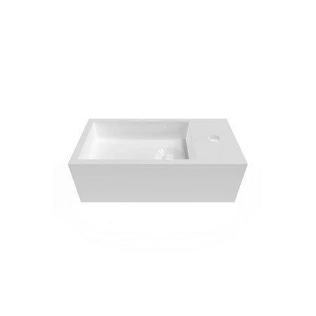 DutchLine - Solid.Surface Fontein - Glans Wit Rechts - 440x220x120mm