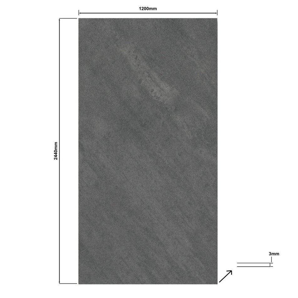 DutchLine - SPC Wandpaneel - Cemento Dark Grey Mat