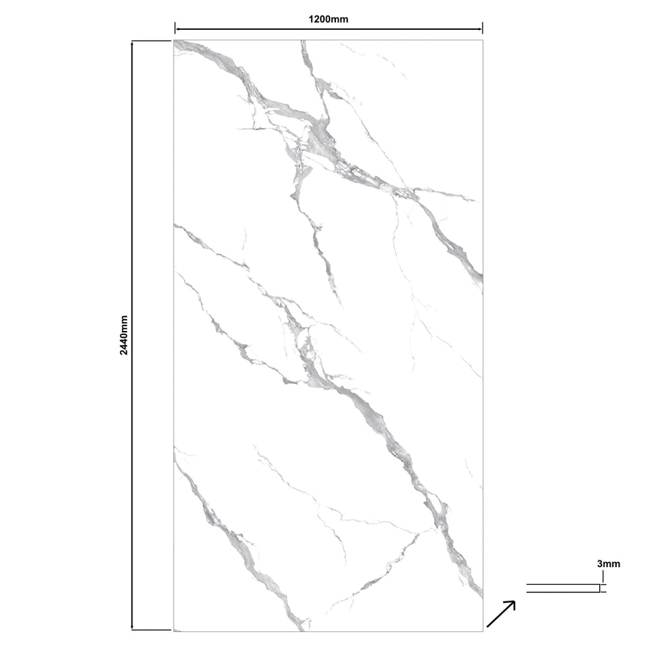 DutchLine - SPC Wandpaneel - Statuario Real Glans