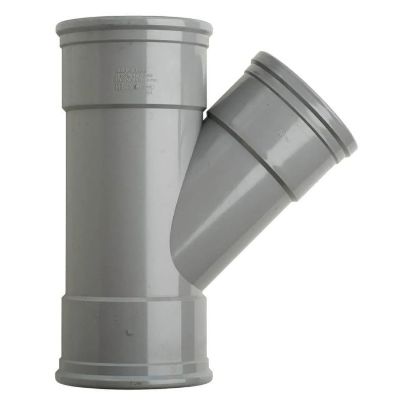 PVC T-stuk Ø125mm 45°