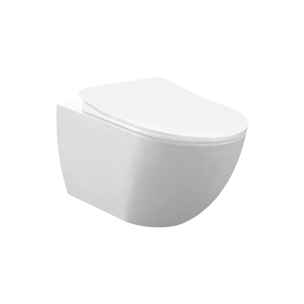 Creavit Free Hangtoilet - Randloos - Zonder Zitting - Glanzend Wit