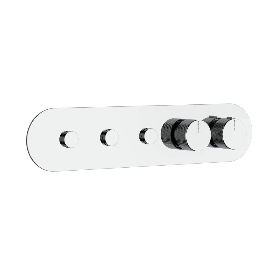 DutchLine - 3 Weg Push thermostatische Afbouwdeel