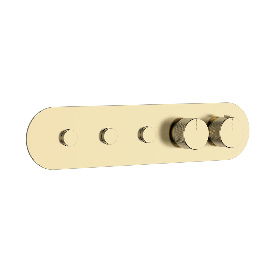DutchLine - 3 Weg Push thermostatische Afbouwdeel